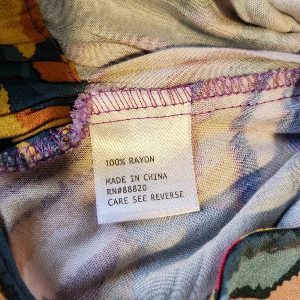 Haute Hippie Faux Wrap Top Colorful Tropical Women's size Small - Picture 12 of 15